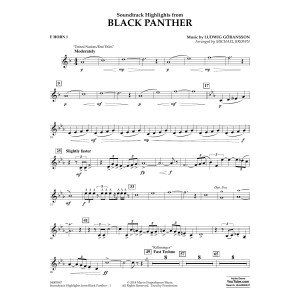 Soundtrack Highlights from Black Panther - F Horn 1