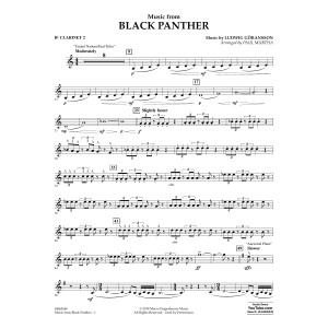 Music from "Black Panther" - Bb Clarinet 2