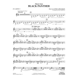 Music from "Black Panther" - Bb Clarinet 3