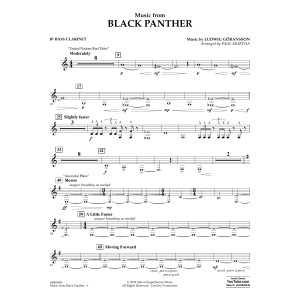 Music from "Black Panther" - Bb Bass Clarinet