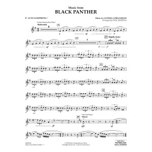 Music from "Black Panther" - Eb Alto Saxophone 1