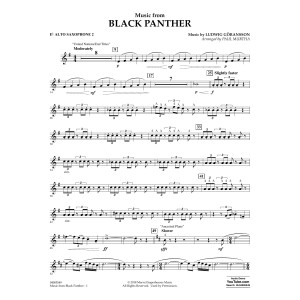 Music from "Black Panther" - Eb Alto Saxophone 2