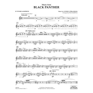 Music from "Black Panther" - Bb Tenor Saxophone