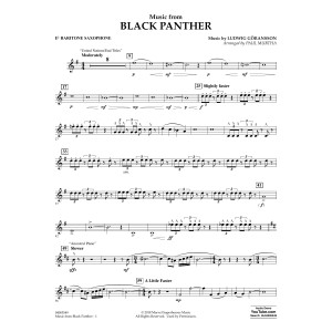 Music from "Black Panther" - Eb Baritone Saxophone