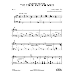 The Rebellion Is Reborn (from Star Wars: The Last Jedi) - Piano