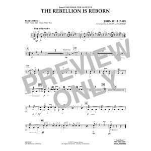The Rebellion Is Reborn (from Star Wars: The Last Jedi) - Percussion 1