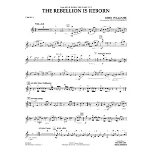 The Rebellion Is Reborn (from Star Wars: The Last Jedi) - Violin 1