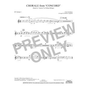 Chorale from Concord - Bb Clarinet 1