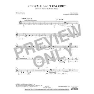 Chorale from Concord - Bb Bass Clarinet