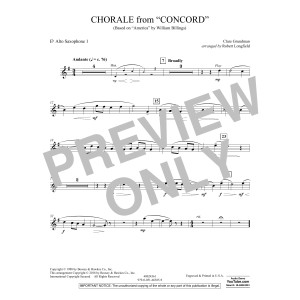 Chorale from Concord - Eb Alto Saxophone 1