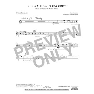 Chorale from Concord - Bb Tenor Saxophone