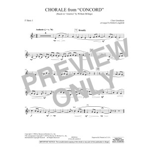 Chorale from Concord - F Horn 1