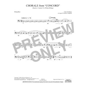 Chorale from Concord - String Bass