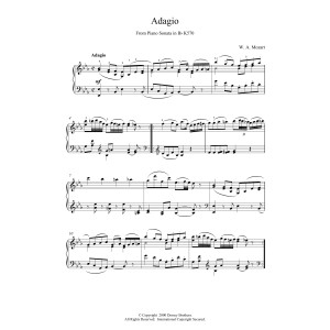 Adagio from Piano Sonata in Bb, K570