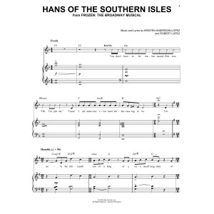 Hans Of The Southern Isles (from Frozen: The Broadway Musical)