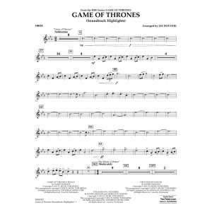 Game Of Thrones (Soundtrack Highlights) (arr. Jay Bocook) - Oboe
