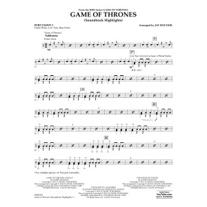 Game Of Thrones (Soundtrack Highlights) (arr. Jay Bocook) - Percussion 1