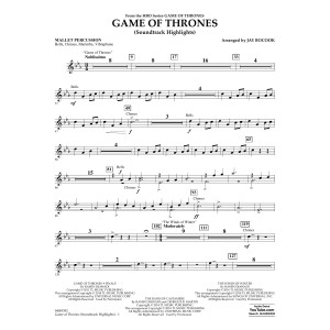 Game Of Thrones (Soundtrack Highlights) (arr. Jay Bocook) - Mallet Percussion