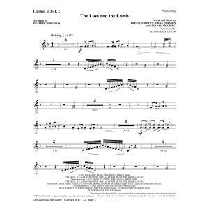 The Lion and the Lamb (with All Hail the Power of Jesus' Name) - Bb Clarinet 1 & 2
