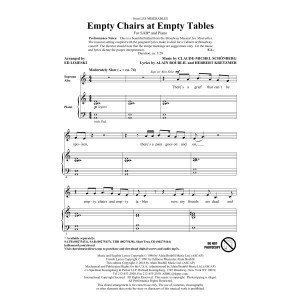 Empty Chairs At Empty Tables (from Les Miserables) (arr. Ed Lojeski)