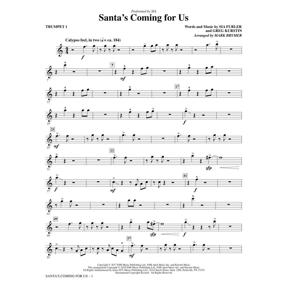 Santa's Coming for Us - Trumpet 1