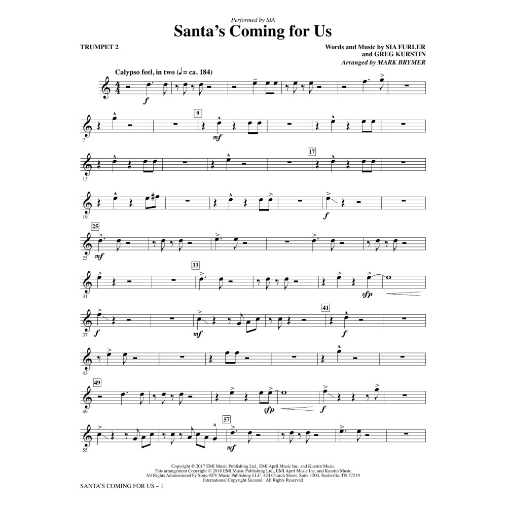 Santa's Coming for Us - Trumpet 2