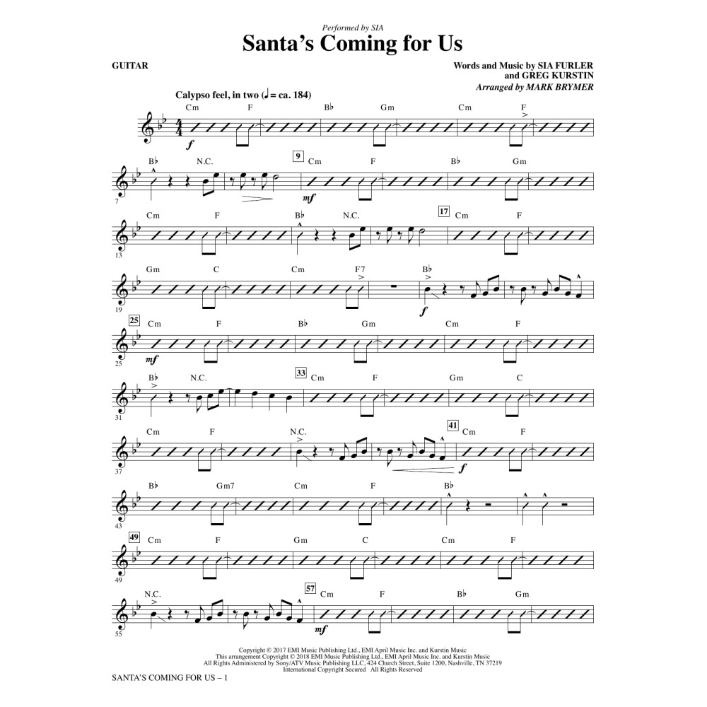 Santa's Coming for Us - Guitar