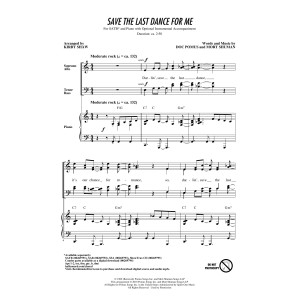 Save The Last Dance For Me (arr. Kirby Shaw)