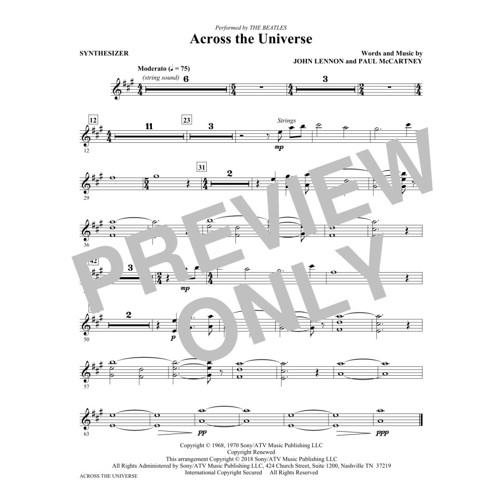 Across the Universe - Synthesizer