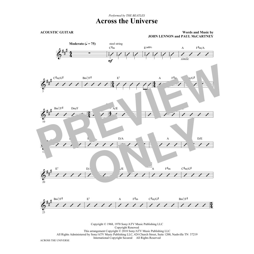 Across the Universe - Guitar