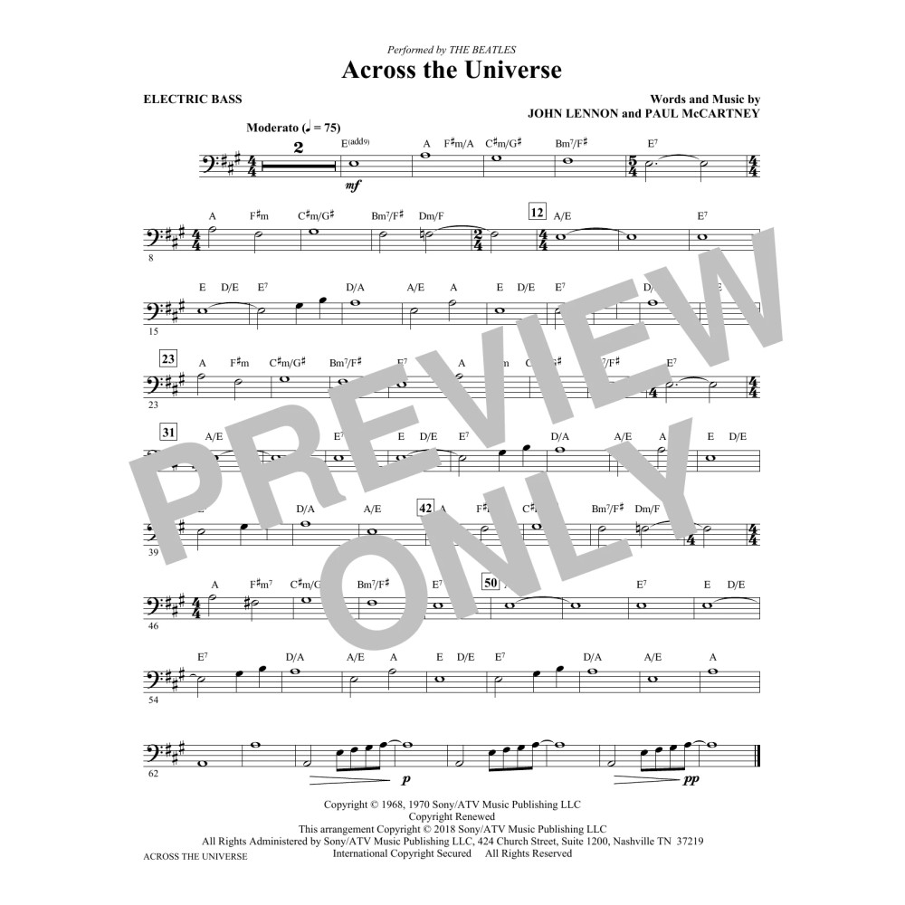 Across the Universe - Bass