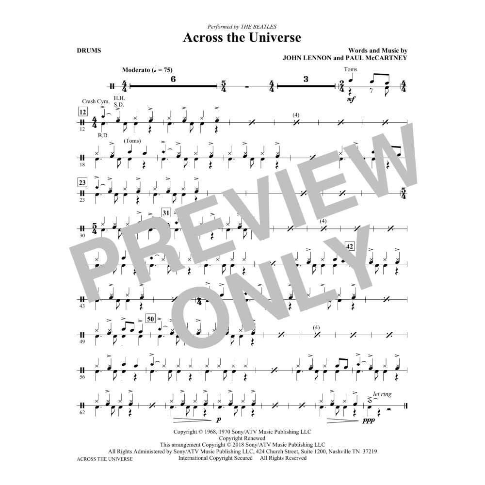 Across the Universe - Drums