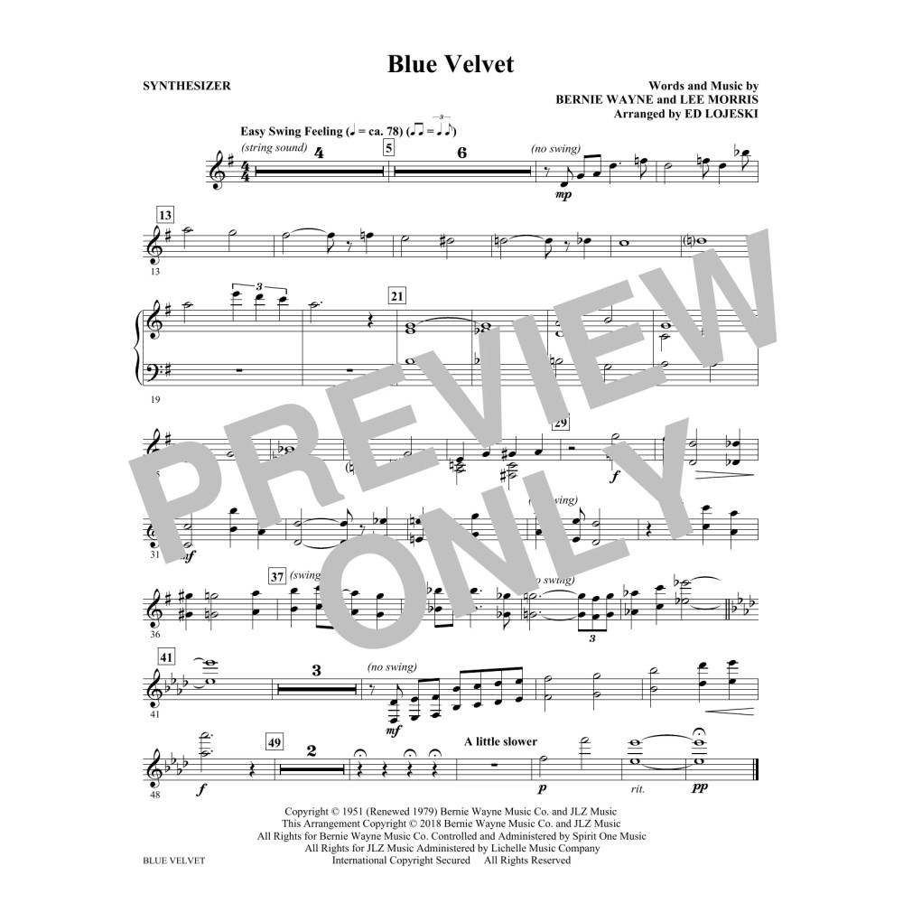 Blue Velvet - Synthesizer
