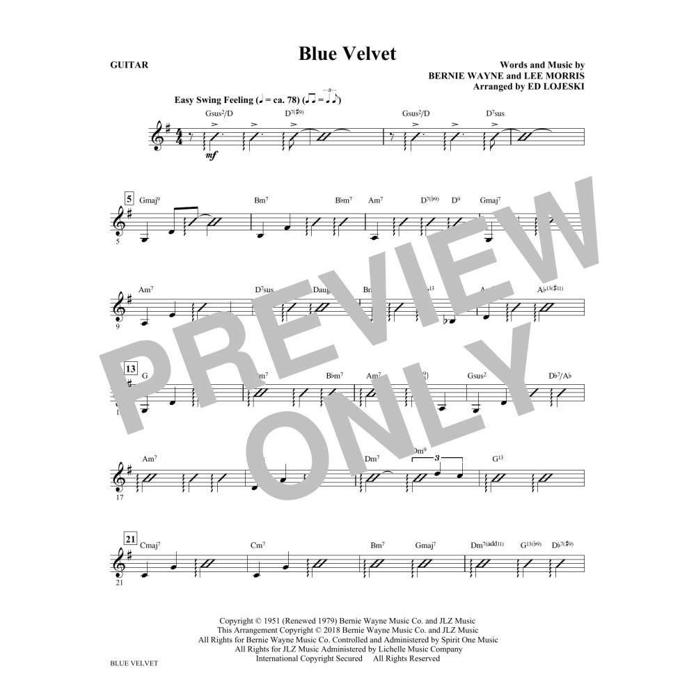 Blue Velvet - Guitar