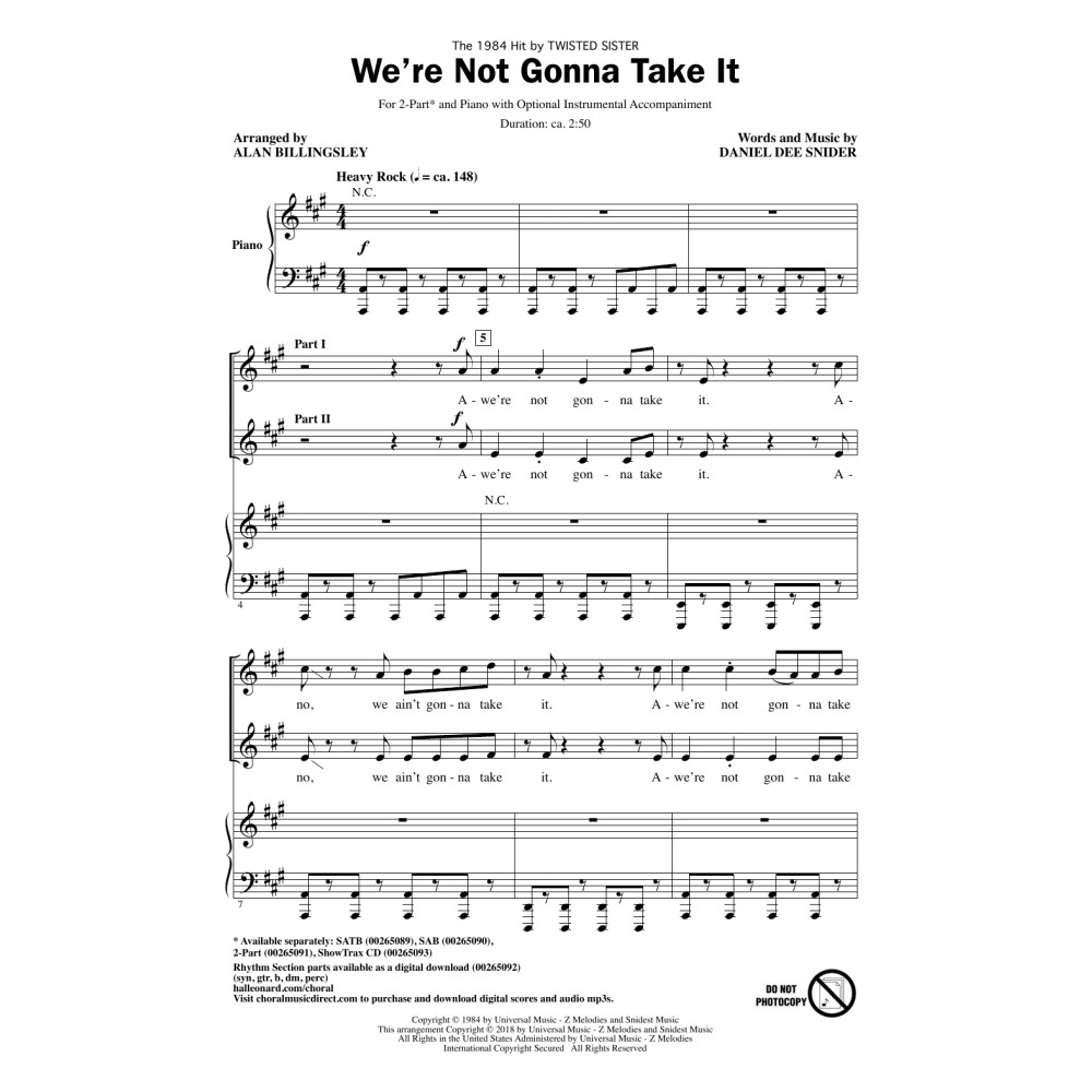 We're Not Gonna Take It