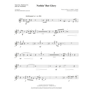 Nothin' But Glory - Tenor Sax/Bari TC (sub. Tbn)