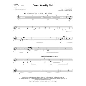 Come, Worship God - Clarinet (sub. Horn 1-2)