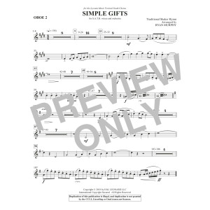 Simple Gifts - Oboe 2