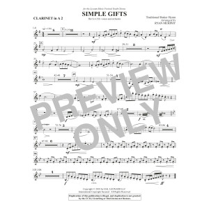 Simple Gifts - Clarinet 2 in A