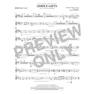 Simple Gifts - F Horn 1 & 2
