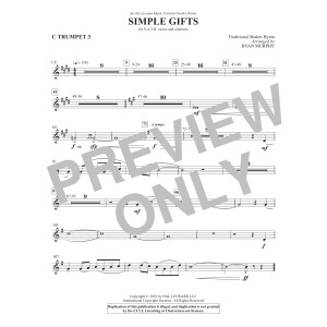 Simple Gifts - Trumpet 3 in C