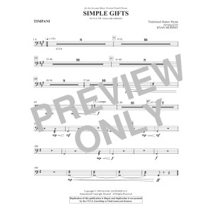 Simple Gifts - Timpani