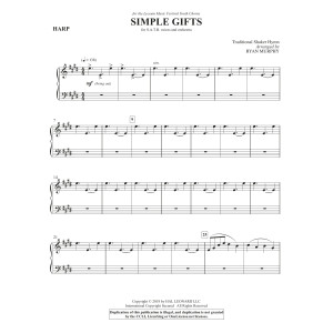 Simple Gifts - Harp