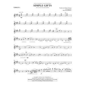 Simple Gifts - Violin 1