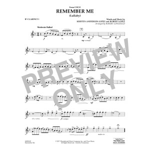 Remember Me - Bb Clarinet 1