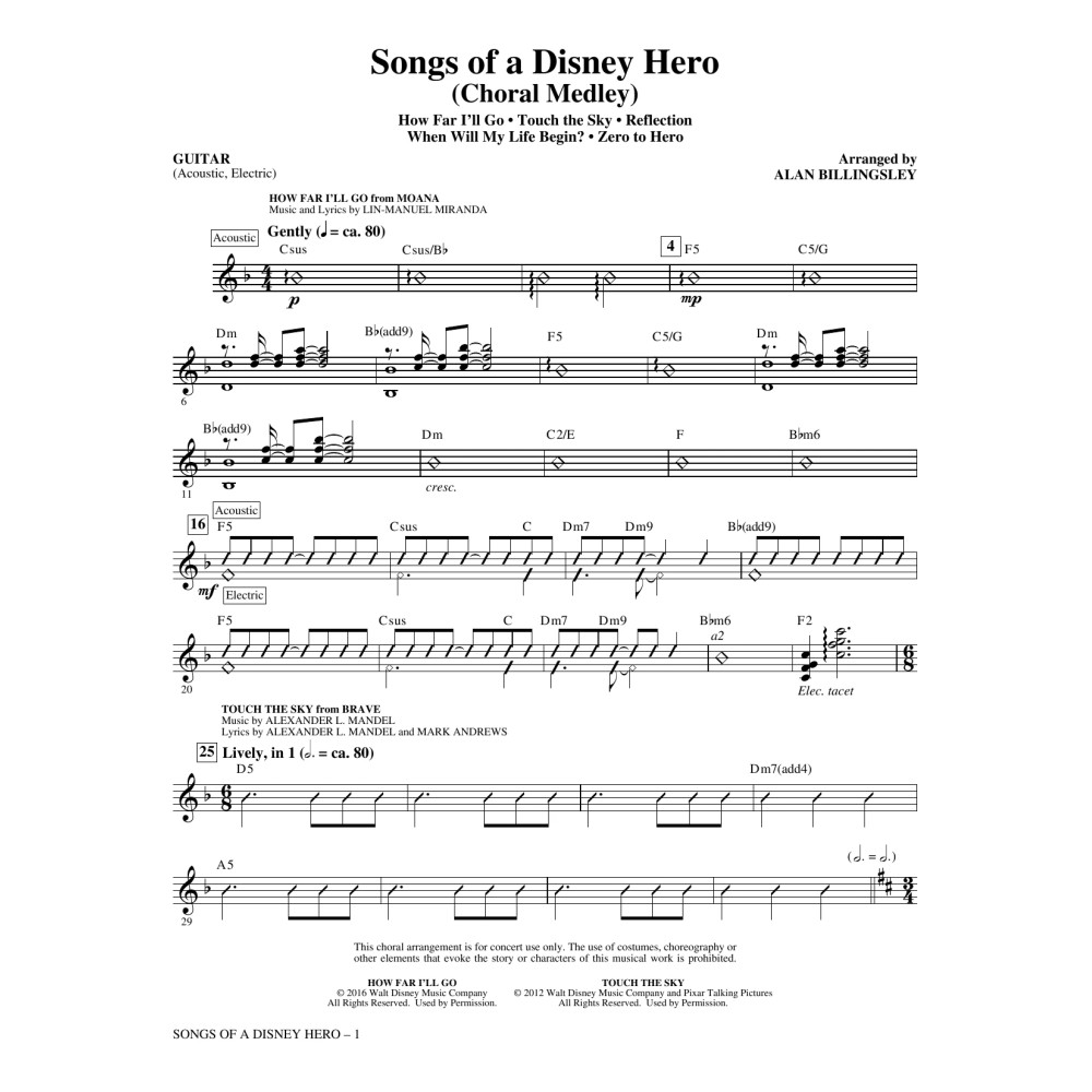 Songs of a Disney Hero - Guitar (Acoustic & Electric)