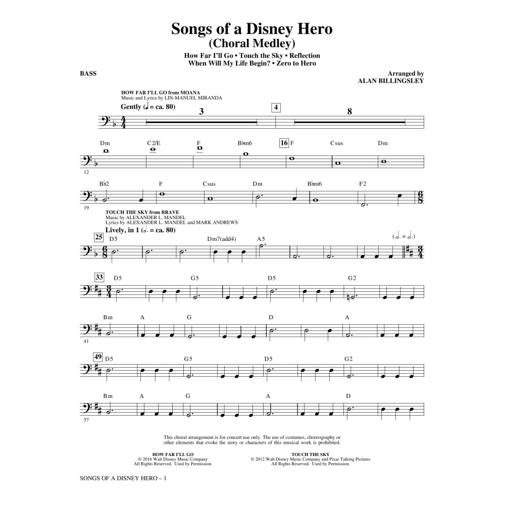 Songs of a Disney Hero - Bass