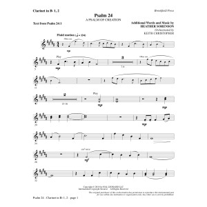 Psalm 24 - Bb Clarinet 1 & 2