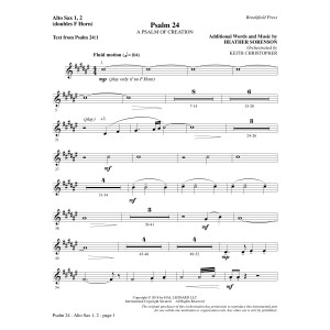 Psalm 24 - Alto Sax 1-2 (sub. Horn 1-2)