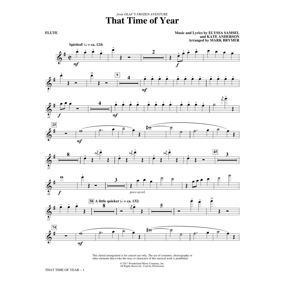 That Time of Year - Flute